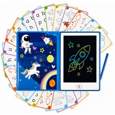 Party town Big Minds Pizarra Mágica Infantil Space Lcd Tableta de Escrita para Crianças Formato Livro Pizarra Magnética Infantil 20 Modelos Reversiveis Tablet para Crianças Apagável Presentes para 4 Party town Big Minds Pizarra Mágica Infantil Space Lcd Tableta de Escrita para Crianças Formato Livro Pizarra Magnética Infantil 20 Modelos Reversiveis Tablet para Crianças Apagável Presentes para 4