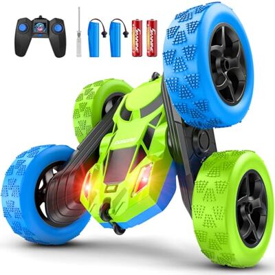 cosone Carro telecomandado, Carros RC com Faróis 2,4GHz Brinquedos de Carro telecomandado, 4WD Off Road Stunt Car Giratório de 360° com Duas Caras, Presentes de Aniversário para Crianças de 6 Anos ou cosone Carro telecomandado, Carros RC com Faróis 2,4GHz Brinquedos de Carro telecomandado, 4WD Off Road Stunt Car Giratório de 360° com Duas Caras, Presentes de Aniversário para Crianças de 6 Anos ou