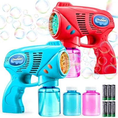 JOYIN 2 pistolas de bolhas para crianças com 2 x 148 ml, solução de recarga de bolhas, brinquedo de verão, atividade ao ar livre, páscoa, presente de aniversário, presentes de festa JOYIN 2 pistolas de bolhas para crianças com 2 x 148 ml, solução de recarga de bolhas, brinquedo de verão, atividade ao ar livre, páscoa, presente de aniversário, presentes de festa