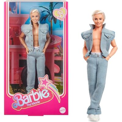 Barbie The Movie Ken Boneco Signature colecionável de filme com um conjunto de jeans e roupa interior original Ken, presente 3 anos, Barbie The Movie Ken Boneco Signature colecionável de filme com um conjunto de jeans e roupa interior original Ken, presente 3 anos,