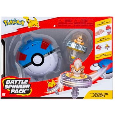 Pokémon Pacote Growlithe Battle Spinner Spinner de batalha com lançador rotativo Super Ball Pokémon Pacote Growlithe Battle Spinner Spinner de batalha com lançador rotativo Super Ball