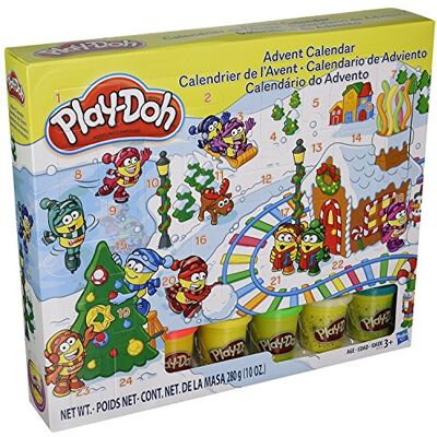 Play-Doh Conjunto de plasticina da marca 9, modelo calendário do advento. Inclui 5 tubos de cor Play-Doh Conjunto de plasticina da marca 9, modelo calendário do advento. Inclui 5 tubos de cor
