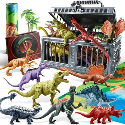 JOYIN Brinquedos de Dinossauros para Crianças de 3-6 Anos 19 Presentes com Jogos de Almofadas e Caixas de Armazenamento JOYIN Brinquedos de Dinossauros para Crianças de 3-6 Anos 19 Presentes com Jogos de Almofadas e Caixas de Armazenamento