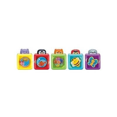 VTech Baby os meus primeiros blocos de atividades, brinquedo encaixável Certificado CE EN71, brinquedo para bebés + 6 meses, cubos empilháveis interativos, desperta os sentidos, versão ESP VTech Baby os meus primeiros blocos de atividades, brinquedo encaixável Certificado CE EN71, brinquedo para bebés + 6 meses, cubos empilháveis interativos, desperta os sentidos, versão ESP