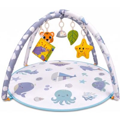 Edibaby , Ginásio bebé 0-6 meses, arco desmontável com brinquedos sensoriais, tapete de atividades dobrável, presente recém-nascido (Sea Edition) Edibaby , Ginásio bebé 0-6 meses, arco desmontável com brinquedos sensoriais, tapete de atividades dobrável, presente recém-nascido (Sea Edition)