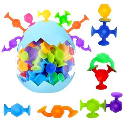 JOYVOVO 48 peças brinquedos de sucção, brinquedos de banho para bebés, brinquedos sensoriais interativos de ventosa silicone com ovos de dinossauro, jogos educativos presentes para crianças 3 4 5 6 7 anos JOYVOVO 48 peças brinquedos de sucção, brinquedos de banho para bebés, brinquedos sensoriais interativos de ventosa silicone com ovos de dinossauro, jogos educativos presentes para crianças 3 4 5 6 7 anos
