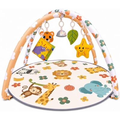 Edibaby , Ginásio bebé 0-6 meses, arco desmontável com brinquedos sensoriais, tapete de atividades dobrável, presente recém-nascido (Jungle Zoo Edition) Edibaby , Ginásio bebé 0-6 meses, arco desmontável com brinquedos sensoriais, tapete de atividades dobrável, presente recém-nascido (Jungle Zoo Edition)