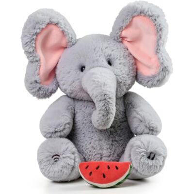 TUMAMA KIDS Brinquedo interativo de elefante dança e fala Peluche, que dança, grava e repita o que diz, reproduz música e tem um jogo interativo de alimentação TUMAMA KIDS Brinquedo interativo de elefante dança e fala Peluche, que dança, grava e repita o que diz, reproduz música e tem um jogo interativo de alimentação