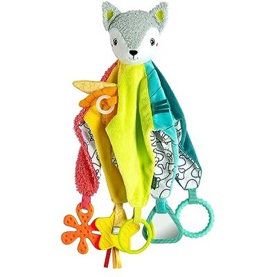 Fehn Dou dou Zorro – Juego y sueño Peluche com cabeça de animal para agarrar, tocar e abraçar: para bebés e crianças desde o nascimento Fehn Dou dou Zorro – Juego y sueño Peluche com cabeça de animal para agarrar, tocar e abraçar: para bebés e crianças desde o nascimento