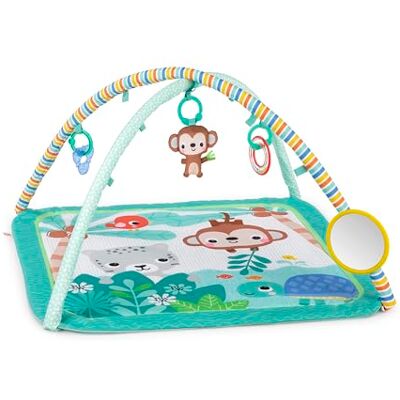 Bright Starts , Palm Party ginásio de atividades, 3 maneiras de jogar, barra de brinquedos removível, lavável na máquina, recém-nascido + Bright Starts , Palm Party ginásio de atividades, 3 maneiras de jogar, barra de brinquedos removível, lavável na máquina, recém-nascido +