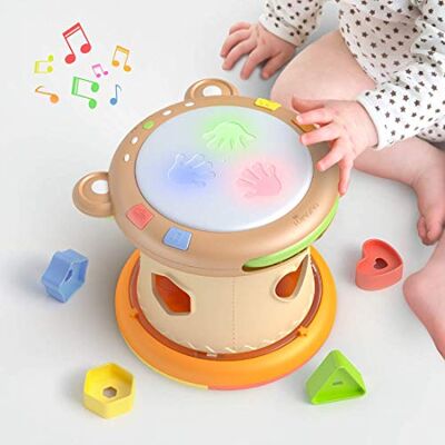 TUMAMA KIDS Tumama Brinquedos Musicais para Bebés, Brinquedos Eletrónicos Musicais Tambores de Brinquedo para Crianças, Brinquedos Sensoriais para Bebés com Som e Luzes, Instrumentos Musicais Cubo Presentes para TUMAMA KIDS Tumama Brinquedos Musicais para Bebés, Brinquedos Eletrónicos Musicais Tambores de Brinquedo para Crianças, Brinquedos Sensoriais para Bebés com Som e Luzes, Instrumentos Musicais Cubo Presentes para