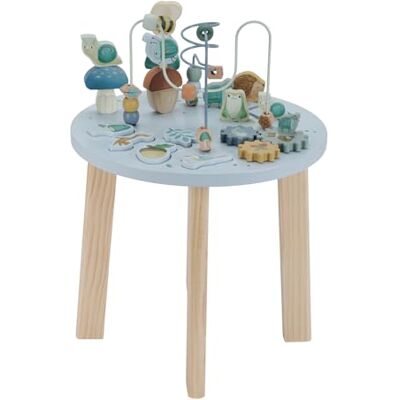 Little Dutch Forest Friends Mesa de atividades em madeira para crianças, cor azul Little Dutch Forest Friends Mesa de atividades em madeira para crianças, cor azul