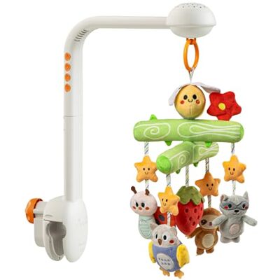 TUMAMA KIDS Mobile berço bebé com música e projetor de luz, carrossel berço bebé para 0 3 6 9 meses, chocalho brinquedo sensorial para recém-nascidos presente TUMAMA KIDS Mobile berço bebé com música e projetor de luz, carrossel berço bebé para 0 3 6 9 meses, chocalho brinquedo sensorial para recém-nascidos presente