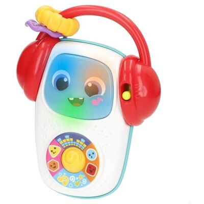 winfun Leitor musical portátil para bebés, 11 x 14 cm, luz, melodias populares e clássicas, brinquedo interativo infantil, pega ergonómica, aderência fácil, brinquedos musicais, 3 meses () winfun Leitor musical portátil para bebés, 11 x 14 cm, luz, melodias populares e clássicas, brinquedo interativo infantil, pega ergonómica, aderência fácil, brinquedos musicais, 3 meses ()