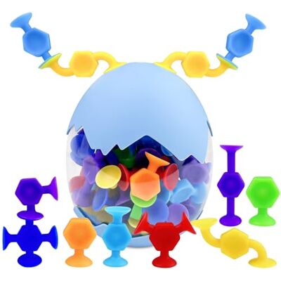 Chiluxendo Ventosas, Brinquedo Sucker Toys com ventosa, brinquedos de banho sensoriais interativos para crianças, piscina de sucção para bebés conjunto de construção sensorial interativo Chiluxendo Ventosas, Brinquedo Sucker Toys com ventosa, brinquedos de banho sensoriais interativos para crianças, piscina de sucção para bebés conjunto de construção sensorial interativo