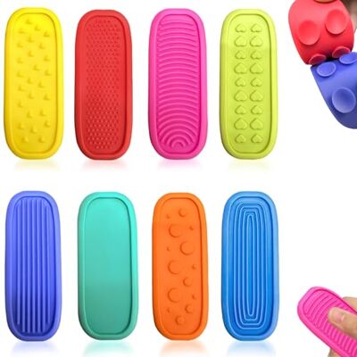 Echehi 8 Pack brinquedos sensoriais com ventosas, anti-stress para adultos e crianças, autismo TDAH ansiedade, Fidget Toys silenciosos para sala de aula e escritório, brinquedos para concentração Echehi 8 Pack brinquedos sensoriais com ventosas, anti-stress para adultos e crianças, autismo TDAH ansiedade, Fidget Toys silenciosos para sala de aula e escritório, brinquedos para concentração
