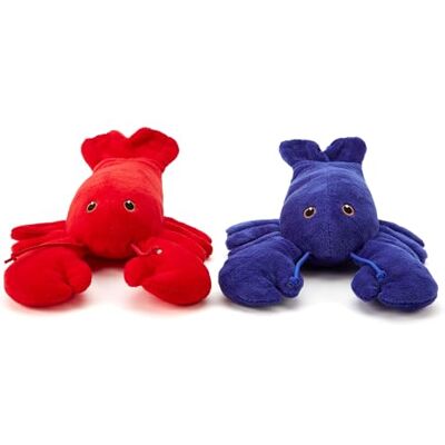 Zappi Co Conjunto de brinquedos de peluche macios para crianças, perfeito companheiro de brincar suave e confortável para crianças (23 cm), cor vermelha lagosta azul Zappi Co Conjunto de brinquedos de peluche macios para crianças, perfeito companheiro de brincar suave e confortável para crianças (23 cm), cor vermelha lagosta azul