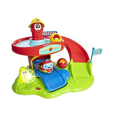 Chicco Casa de bombeiros eletrónica, centro de atividade, para mini veículos Turbo Ball e bolas, multicoloridos, M (ARTSANA ) Chicco Casa de bombeiros eletrónica, centro de atividade, para mini veículos Turbo Ball e bolas, multicoloridos, M (ARTSANA )