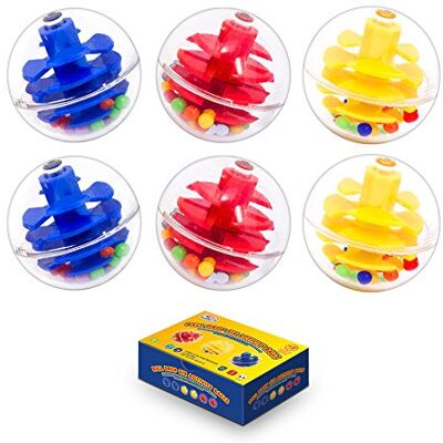 WEofferwhatYOUwant 6 bolas de substituição para torre de queda, bolas grandes com chocalho de 4,6 cm, brinquedo sensorial seguro Montessori para bebés a partir de 9 meses, compatível com rampas e WEofferwhatYOUwant 6 bolas de substituição para torre de queda, bolas grandes com chocalho de 4,6 cm, brinquedo sensorial seguro Montessori para bebés a partir de 9 meses, compatível com rampas e
