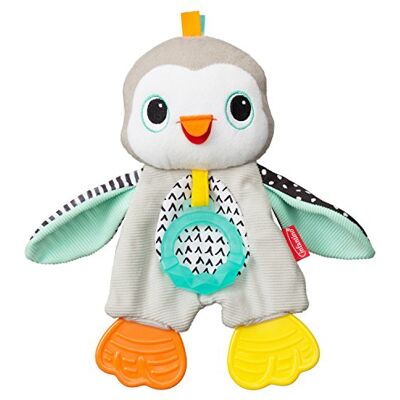 Infantino Penguin Cuddly Teether for Sensory Exploration silicone Teething Relief Infantino Penguin Cuddly Teether for Sensory Exploration silicone Teething Relief