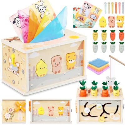 Haozozo Brinquedos crianças 1 ano, 6 em 1 caixa lenços brinquedos para bebés, brinquedos Montessori 1 anos, jogos educativos crianças 12 anos, brinquedos sensoriais Montessori bebé presente criança 12 3 anos Haozozo Brinquedos crianças 1 ano, 6 em 1 caixa lenços brinquedos para bebés, brinquedos Montessori 1 anos, jogos educativos crianças 12 anos, brinquedos sensoriais Montessori bebé presente criança 12 3 anos
