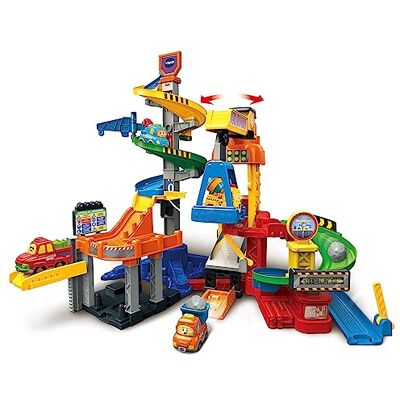 VTech Maxitorre de construção TutTut Bólidos, pistas e carros de brinquedo para crianças + 1 ano, circuitos para combinar, inclui Josete o bascule, versão ESP VTech Maxitorre de construção TutTut Bólidos, pistas e carros de brinquedo para crianças + 1 ano, circuitos para combinar, inclui Josete o bascule, versão ESP