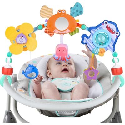 Gaethra Arco de Jogo para Berço, Brinquedos Sensoriais de Berço de Abelha Arco para Carrinho Portador de Atividade Sensorial Dobrável Ajustável para Levar para gorilas (B) Gaethra Arco de Jogo para Berço, Brinquedos Sensoriais de Berço de Abelha Arco para Carrinho Portador de Atividade Sensorial Dobrável Ajustável para Levar para gorilas (B)