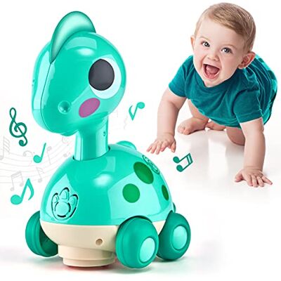 CubicFun Dinossauro Interativo Brinquedos Crianças 1 Ano, Brinquedos Musicais Bebês 6-12 Meses Touch & Go Dino com Luzes e Sons, Presentes Originais para Bebês Crianças 1 2 anos CubicFun Dinossauro Interativo Brinquedos Crianças 1 Ano, Brinquedos Musicais Bebês 6-12 Meses Touch & Go Dino com Luzes e Sons, Presentes Originais para Bebês Crianças 1 2 anos