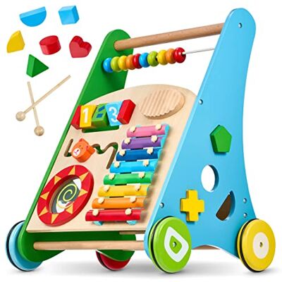Balinco LEARNING WAGON WOOD, 3 em 1, brinquedo didático brinquedo musical andarilho para bebés a partir de 6 meses Balinco LEARNING WAGON WOOD, 3 em 1, brinquedo didático brinquedo musical andarilho para bebés a partir de 6 meses