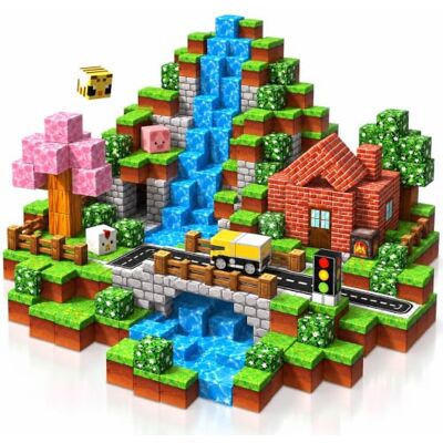 GraceDuck Blocos Magnéticos de Construção para Crianças 100 Peças, Blocos de Construção com Ímã, Pastagens e Estradas, Brinquedos Magnéticos de Construção Criativos Montessori, Presentes para Crianças de 3 a 9 GraceDuck Blocos Magnéticos de Construção para Crianças 100 Peças, Blocos de Construção com Ímã, Pastagens e Estradas, Brinquedos Magnéticos de Construção Criativos Montessori, Presentes para Crianças de 3 a 9