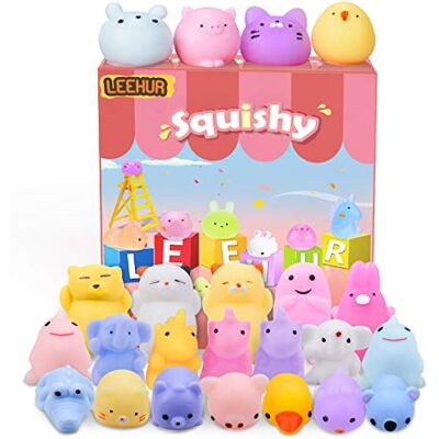 LEEHUR Squishys Kawaii Squishy Mini Brinquedo Macio de Alívio de Stress, Brinquedo Pegajoso de Silicone Animais, Brinquedo Divertido Não Tóxico para Crianças e Adultos, Padrão Aleatório 30 Peças LEEHUR Squishys Kawaii Squishy Mini Brinquedo Macio de Alívio de Stress, Brinquedo Pegajoso de Silicone Animais, Brinquedo Divertido Não Tóxico para Crianças e Adultos, Padrão Aleatório 30 Peças