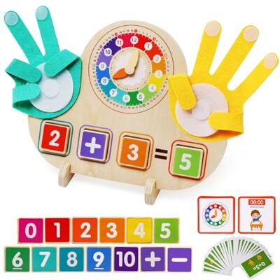 Ballery Brinquedos Montessori para crianças 3 4 5 6 anos de madeira, jogos educativos para aprender os números bebés menina meninos, contando jogo de aprendizagem presente bebé aniversário Natal Ballery Brinquedos Montessori para crianças 3 4 5 6 anos de madeira, jogos educativos para aprender os números bebés menina meninos, contando jogo de aprendizagem presente bebé aniversário Natal