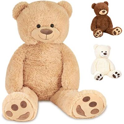 BRUBAKER XXL Urso de pelúcia - 40 polegadas - bege - pelúcia - Teddy Bear BRUBAKER XXL Urso de pelúcia - 40 polegadas - bege - pelúcia - Teddy Bear