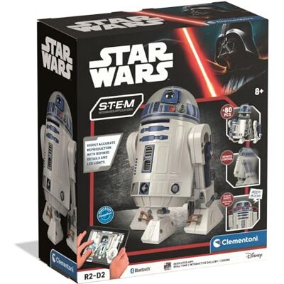Clementoni Robot R2-D2 Robot de construção inspirado em Star Wars com luzes LED, sons e aplicação de codificação para crianças de 8 anos a partir de Clementoni Robot R2-D2 Robot de construção inspirado em Star Wars com luzes LED, sons e aplicação de codificação para crianças de 8 anos a partir de