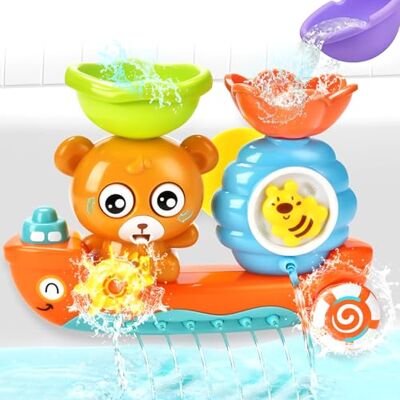 Omnikryp Brinquedos banheira bebé 1 ano, brinquedo banheira bebé com Brinquedos de banho para bebé, brinquedos de banheira, brinquedo crianças 1 2 3 ano, desenhos adoráveis e coloridos Omnikryp Brinquedos banheira bebé 1 ano, brinquedo banheira bebé com Brinquedos de banho para bebé, brinquedos de banheira, brinquedo crianças 1 2 3 ano, desenhos adoráveis e coloridos