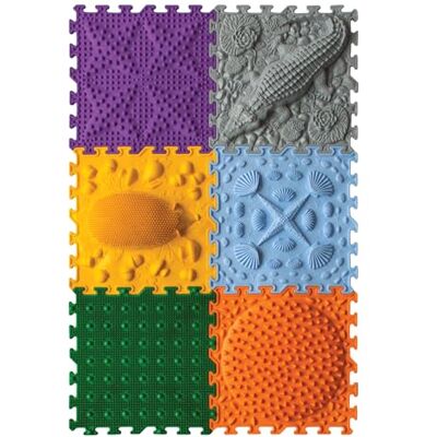 ORTO Nature Tapete puzzle sensorial de massagem, 6 peças (Young Explorer) ORTO Nature Tapete puzzle sensorial de massagem, 6 peças (Young Explorer)