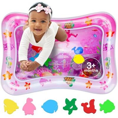 AVEC MAMAN Tapete de água para bebé – Tapete sensorial insuflável para bebés Tapete de atividades para estimulação e desenvolvimento 100% livre de BPA Brinquedo de água para bebés – Rosa Libre de BPA, Resistente a Fugas, Fortalece Músculos del Cuello y AVEC MAMAN Tapete de água para bebé – Tapete sensorial insuflável para bebés Tapete de atividades para estimulação e desenvolvimento 100% livre de BPA Brinquedo de água para bebés – Rosa Libre de BPA, Resistente a Fugas, Fortalece Músculos del Cuello y