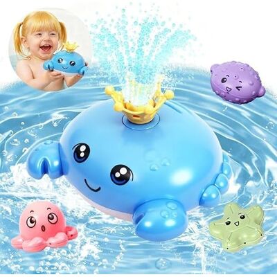 SACBRZZ Brinquedos banheira bebé, brinquedos casa de banho bebé de caranguejo, com luz e 4 , flutuante indução água spray casa de banho brinquedo água interativo para crianças pequenas 1 2 3 4 anos, banheira, piscina SACBRZZ Brinquedos banheira bebé, brinquedos casa de banho bebé de caranguejo, com luz e 4 , flutuante indução água spray casa de banho brinquedo água interativo para crianças pequenas 1 2 3 4 anos, banheira, piscina