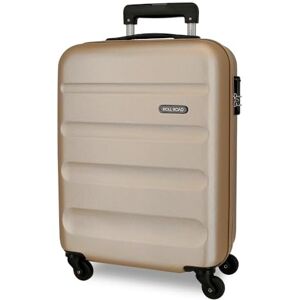 ROLL ROAD Flex Mala Rígida Fabricada em ABS, um Material, Fecho de Combinação Lateral, 4 Rodas Duplas, Bagagem de Mão, Interior Prático com um Compartimento, Champanhe, 38 x 54 x 20 cm ROLL ROAD Flex Mala Rígida Fabricada em ABS, um Material, Fecho de Combinação Lateral, 4 Rodas Duplas, Bagagem de Mão, Interior Prático com um Compartimento, Champanhe, 38 x 54 x 20 cm