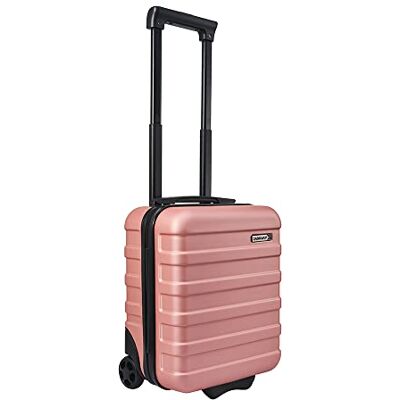 Cabin Max Anode mala de cabine 55 x 35 x 25 Trolley leve de concha dura, fechadura integrada, Air France, KLM, ITA, Transavia -44 L, Rosa dourado, Mala Cabin Max Anode mala de cabine 55 x 35 x 25 Trolley leve de concha dura, fechadura integrada, Air France, KLM, ITA, Transavia -44 L, Rosa dourado, Mala
