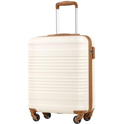Coolife Mala de cabine 55 x 35 x 20 cm Ryanair EasyJet bagagem mão rígida Fecho TSA de 4 rodas, leve e resistente: ideal para estadias curtas, viagens de negócios, fins de semana e break city Coolife Mala de cabine 55 x 35 x 20 cm Ryanair EasyJet bagagem mão rígida Fecho TSA de 4 rodas, leve e resistente: ideal para estadias curtas, viagens de negócios, fins de semana e break city