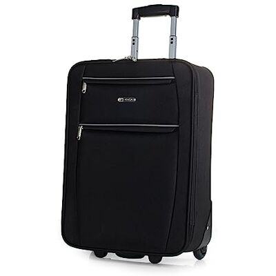 ITACA Malas de viagem cabine 55 x 40 x 20 material EVA leve, carrinho com rodas mala de mão para avião mala cabine bagagem para viagens curtas. Compatível com Ryanair, Preto, Bagagem de mão ITACA Malas de viagem cabine 55 x 40 x 20 material EVA leve, carrinho com rodas mala de mão para avião mala cabine bagagem para viagens curtas. Compatível com Ryanair, Preto, Bagagem de mão