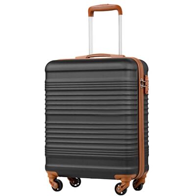 Coolife Mala de cabine 55 x 35 x 20 cm Ryanair EasyJet bagagem mão rígida Fecho TSA de 4 rodas, leve e resistente: ideal para estadias curtas, viagens de negócios, fins de semana e break city Coolife Mala de cabine 55 x 35 x 20 cm Ryanair EasyJet bagagem mão rígida Fecho TSA de 4 rodas, leve e resistente: ideal para estadias curtas, viagens de negócios, fins de semana e break city