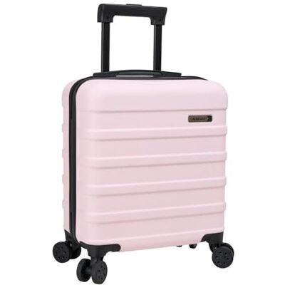 Cabin Max Anode Mala de bagagem de mão, leve, capa dura, 4 rodas, fechadura de combinação.., um toque de rosa, 45 x 36 x 20 cm, mala Cabin Max Anode Mala de bagagem de mão, leve, capa dura, 4 rodas, fechadura de combinação.., um toque de rosa, 45 x 36 x 20 cm, mala
