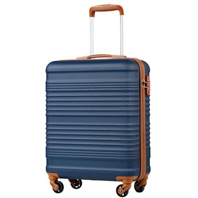 Coolife Mala de cabine 55 x 35 x 20 cm Ryanair EasyJet bagagem mão rígida Fecho TSA de 4 rodas, leve e resistente: ideal para estadias curtas, viagens de negócios, fins de semana e break city Coolife Mala de cabine 55 x 35 x 20 cm Ryanair EasyJet bagagem mão rígida Fecho TSA de 4 rodas, leve e resistente: ideal para estadias curtas, viagens de negócios, fins de semana e break city