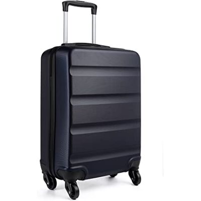 Kono Malas de viagem cabine 55 x 38 x 20 cm carrinho mala cabine com 4 rodas e fecho, ABS rígida bagagem de mão, marinha Kono Malas de viagem cabine 55 x 38 x 20 cm carrinho mala cabine com 4 rodas e fecho, ABS rígida bagagem de mão, marinha