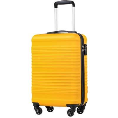 Coolife Mala de cabine 55 x 35 x 20 cm Ryanair EasyJet bagagem mão rígida Fecho TSA de 4 rodas, leve e resistente: ideal para estadias curtas, viagens de negócios, fins de semana e break city Coolife Mala de cabine 55 x 35 x 20 cm Ryanair EasyJet bagagem mão rígida Fecho TSA de 4 rodas, leve e resistente: ideal para estadias curtas, viagens de negócios, fins de semana e break city