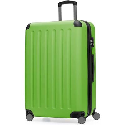 HAUPTSTADTKOFFER Spree Mala rígida, carrinho expansível, bagagem de viagem, 4 rodas duplas, TSA, 75 cm, 119 litros, maçã verde HAUPTSTADTKOFFER Spree Mala rígida, carrinho expansível, bagagem de viagem, 4 rodas duplas, TSA, 75 cm, 119 litros, maçã verde