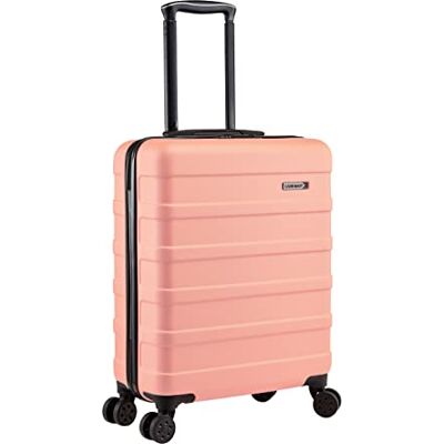 Cabin Max Anode mala de cabine 55 x 35 x 25 Trolley leve de concha dura, fechadura integrada, Air France, KLM, ITA, Transavia -44 L, Rosa dourado Cabin Max Anode mala de cabine 55 x 35 x 25 Trolley leve de concha dura, fechadura integrada, Air France, KLM, ITA, Transavia -44 L, Rosa dourado