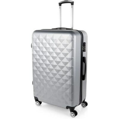 ITACA Malas de viagem jogo malas 4 rodas conjunto de malas de viagem jogo malas de viagem leves. Cadeado de combinação, Prata, L, Casual ITACA Malas de viagem jogo malas 4 rodas conjunto de malas de viagem jogo malas de viagem leves. Cadeado de combinação, Prata, L, Casual